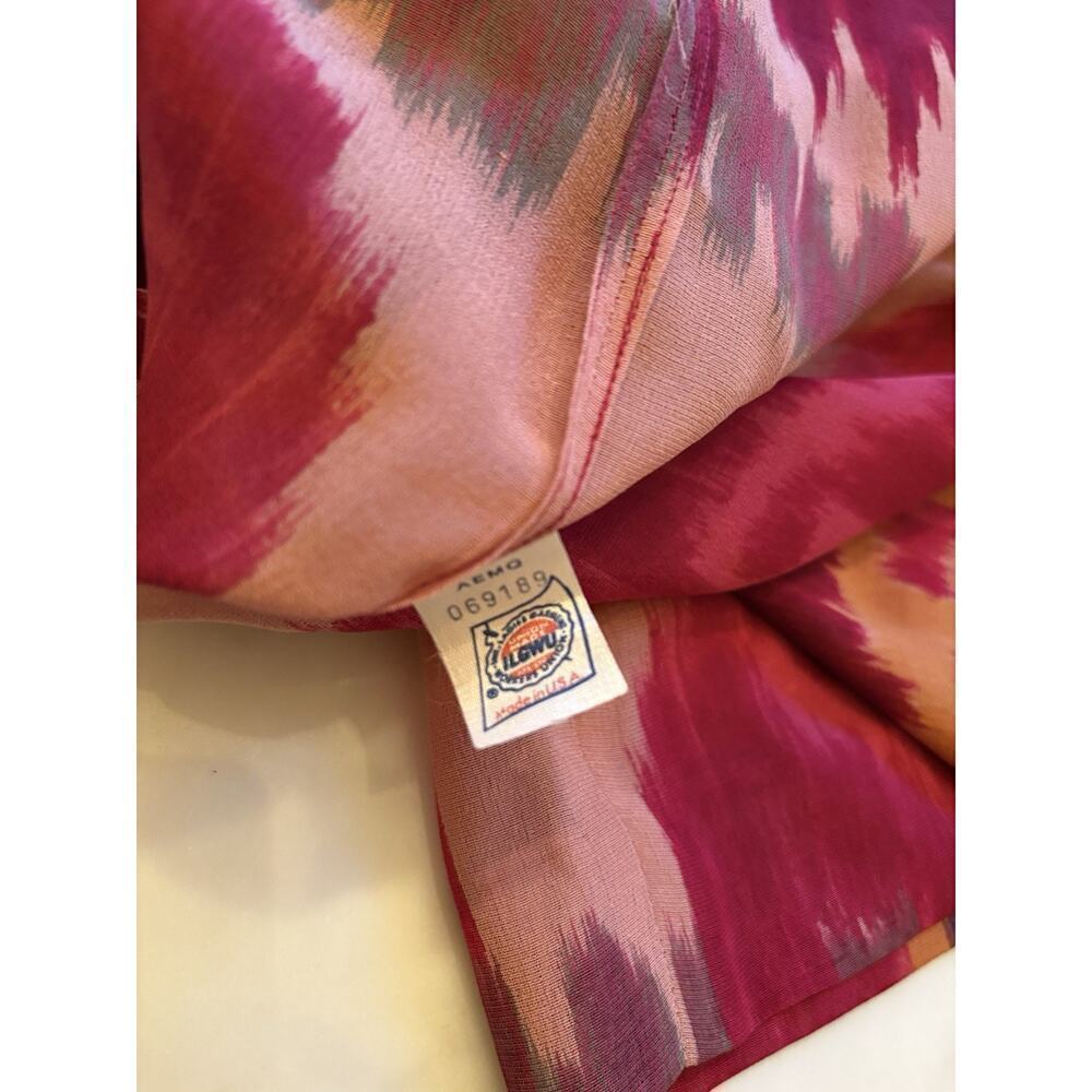 Vintage Ralph Lauren Purple Label Wide Leg Silk Pants ikat Printed 1990s Runway - Picture 15 of 16